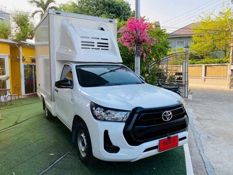 Toyota Hilux Revo 2021 2.4 Entry Pickup ดีเซล ไม่ติดแก๊ส เกียร์ธรรมดา ขาว รูปที่ 3