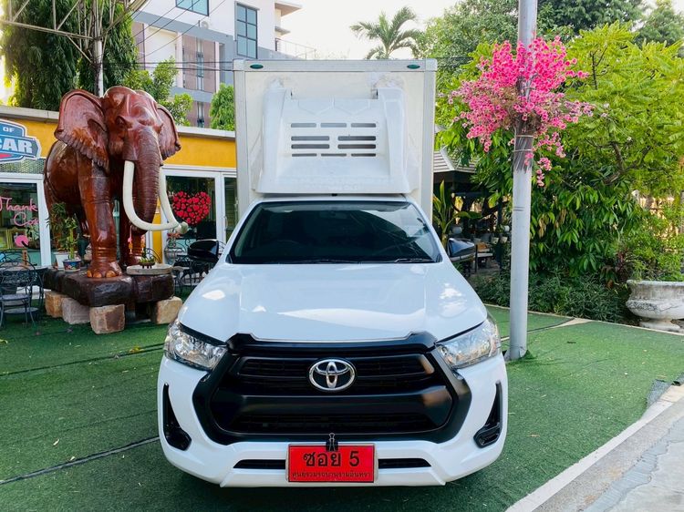 Toyota Hilux Revo 2021 2.4 Entry Pickup ดีเซล ไม่ติดแก๊ส เกียร์ธรรมดา ขาว รูปที่ 2