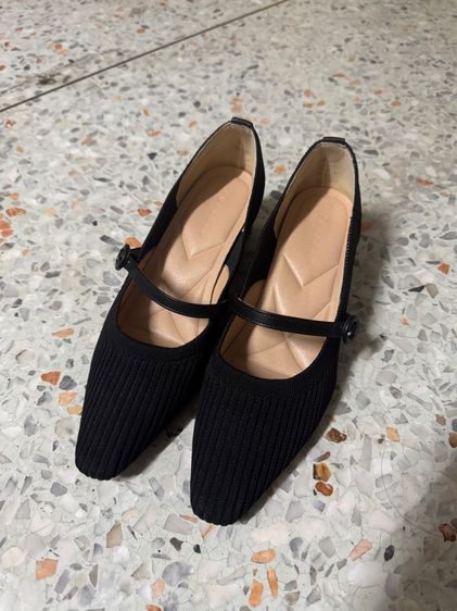 ดำ ผ้า รองเท้าส้นสูง UK 6 | EU 39 1/3 | US 7.5 CHAAKAN size 39 (24.5cm) มือสอง รองเท้าคัชชูส้นสูง