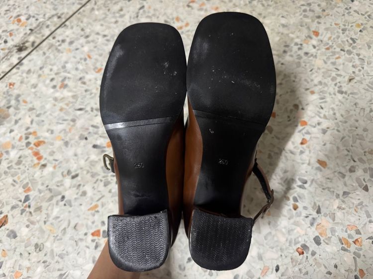 รองเท้าแมรี่เจน สีน้ำตาล ส้นสูง 2 นิ้ว size 40 รูปที่ 8
