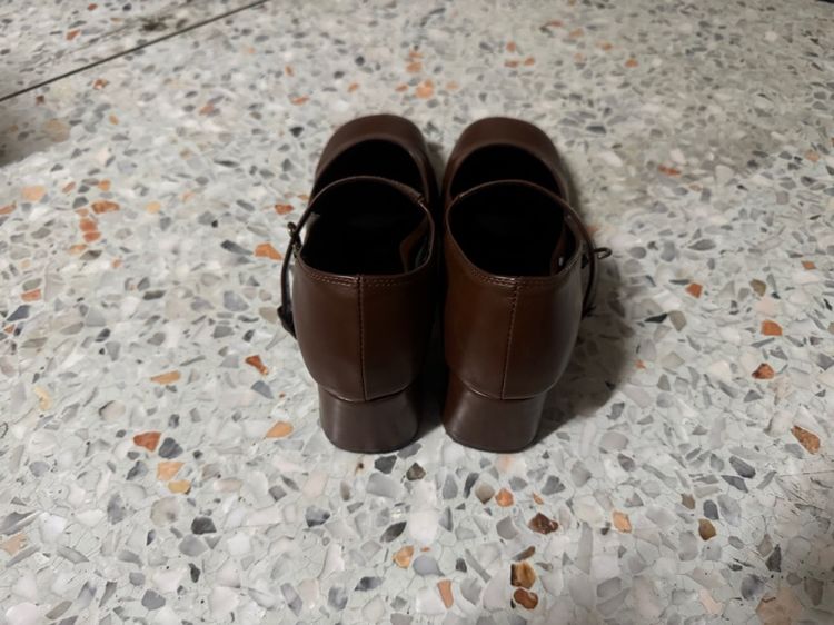 รองเท้าแมรี่เจน สีน้ำตาล ส้นสูง 2 นิ้ว size 40 รูปที่ 6