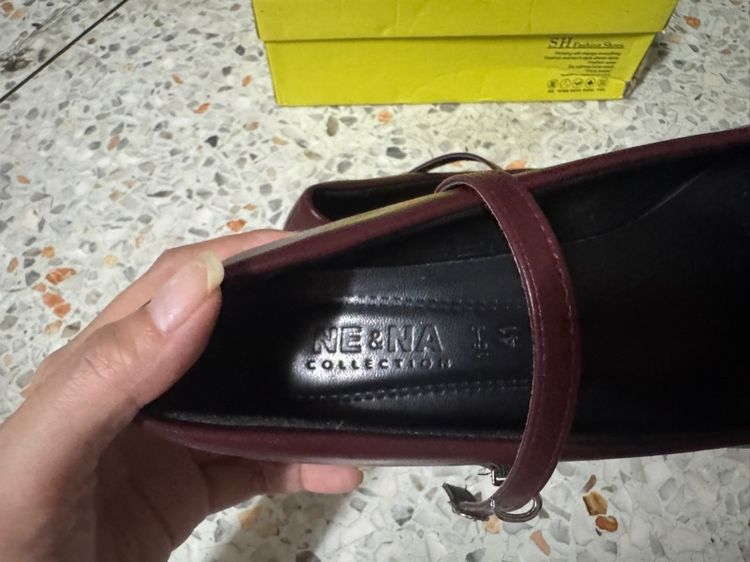 คัชชูแมรี่เจน สีแดงมารูน size 41 ส้นสูง รูปที่ 5