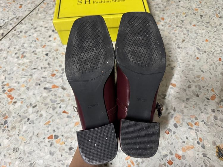 คัชชูแมรี่เจน สีแดงมารูน size 41 ส้นสูง รูปที่ 6