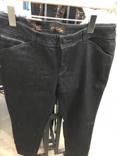กางเกงขาเดฟ สียีนส์เข้มหญิง jeans mc เบอร์ เอว 31 ❤️   รูปที่ 4