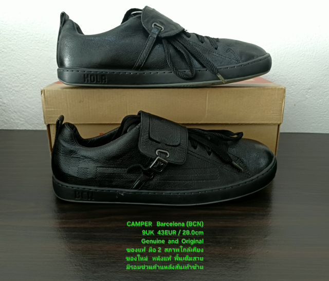 CAMPER Barcelona(BCN) Sneakers, Men's 9UK 43EU(28.0cm) Original ของแท้ มือ 2 สภาพใกล้เคียงของใหม่, รองเท้า CAMPER หนังแท้ มีรอยข่วนเล็กน้อย รูปที่ 14