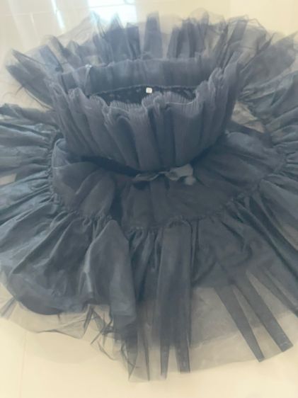 Party Black Tulle Mini Dress – Strapless รูปที่ 5