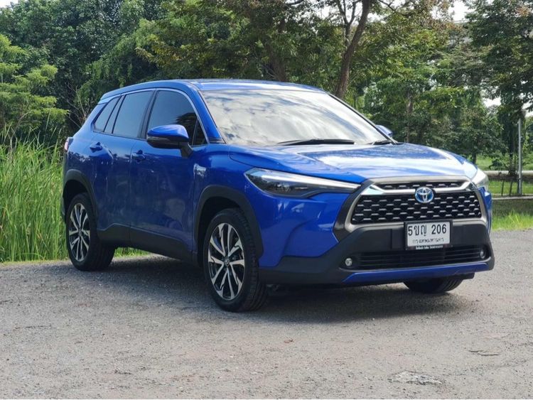 Toyota Corolla Cross 2021 1.8 Hybrid Premium Utility-car ไฮบริด ไม่ติดแก๊ส เกียร์อัตโนมัติ น้ำเงิน รูปที่ 2