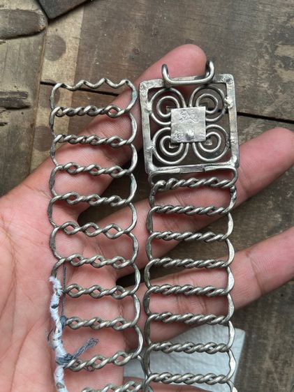 เข็มขัดเงิน ขาดชำรุด ไม่ทราบเปอร์เซ็นต์ หนัก153.6กรัม รูปที่ 9