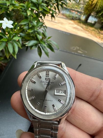 เงิน Vintage SEIKO Sportsmatic 5 Deluxe 