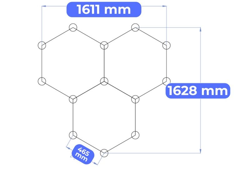 ไฟ LED ทรงรังผึ้งแบบ 3 ช่อง สำหรับติดเพดาน รูปที่ 10