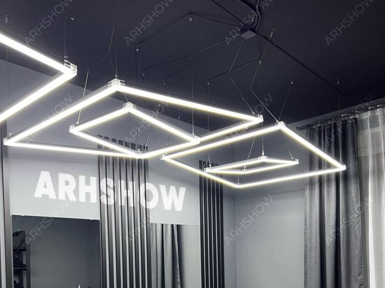 ไฟ LED โมดูล 2 ช่องสี่เหลี่ยม 108W ดีไซน์ทันสมัย สำหรับร้านตัดผม คาร์แคร์ ฟิตเนส ปรับรูปแบบได้ แสงสว่างสูง