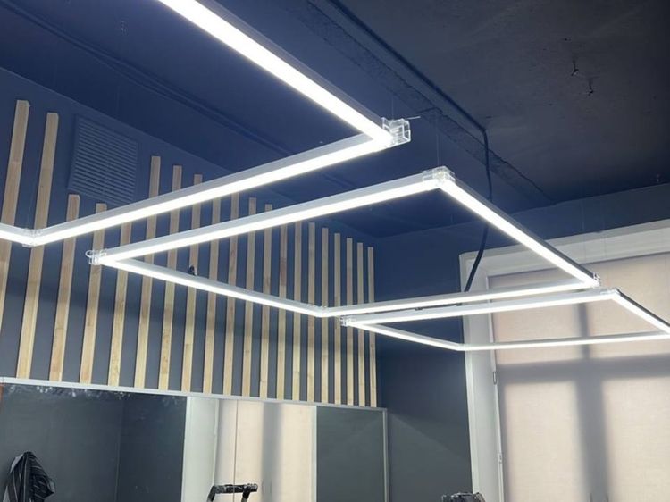 ไฟ LED โมดูล 2 ช่องสี่เหลี่ยม 108W ดีไซน์ทันสมัย สำหรับร้านตัดผม คาร์แคร์ ฟิตเนส ปรับรูปแบบได้ แสงสว่างสูง รูปที่ 6