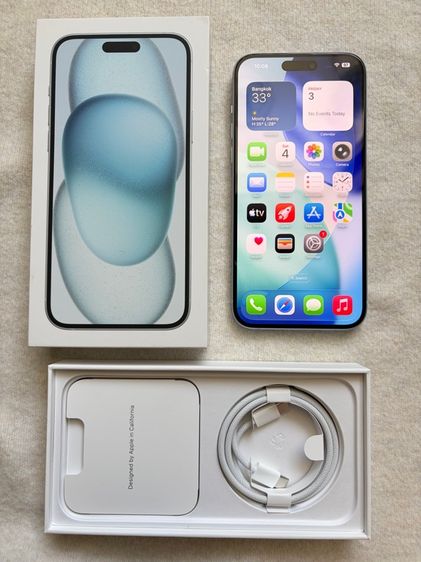 128 GB ขาย iPhone 15 Plus สภาพใหม่ไร้รอย เครื่องศูนย์ไทย