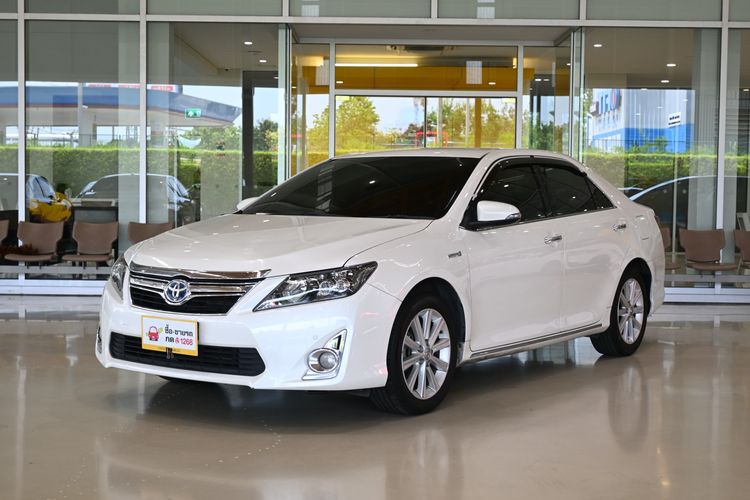Toyota Camry 2013 2.5 Hybrid Sedan ไฮบริด ไม่ติดแก๊ส เกียร์อัตโนมัติ ขาว รูปที่ 4