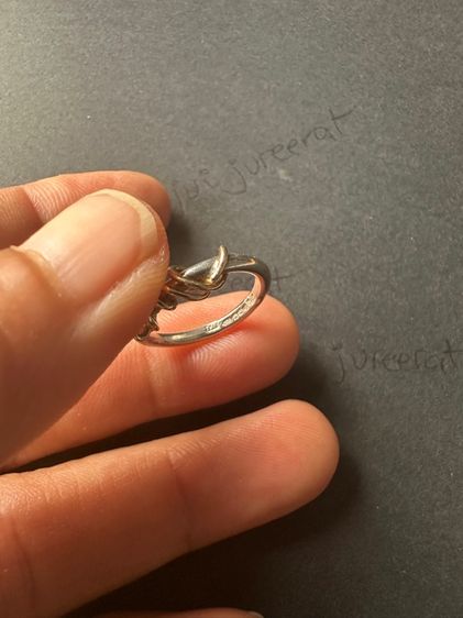 แหวนเงินแท้ งานวินเทจอังกฤษ ขนาด 45  รูปที่ 4