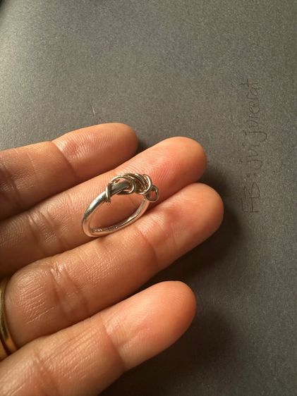 แหวนเงินแท้ งานวินเทจอังกฤษ ขนาด 45  รูปที่ 6