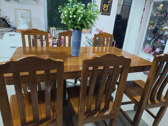 ขายโต๊ะกินข้าวไม้สักราคาถูก รูปที่ 4