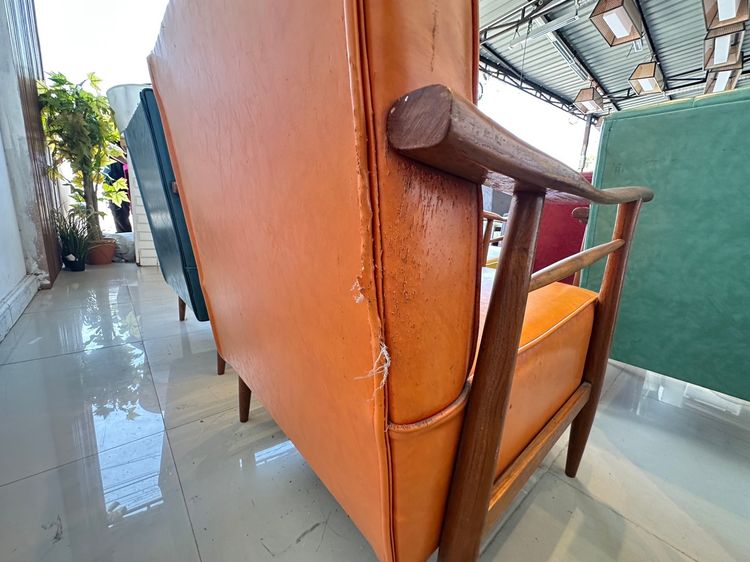 เก้าอี้อาร์มแชร์ สไตล์วินเทจ เบาะหนัง PU คละสี  รูปที่ 15