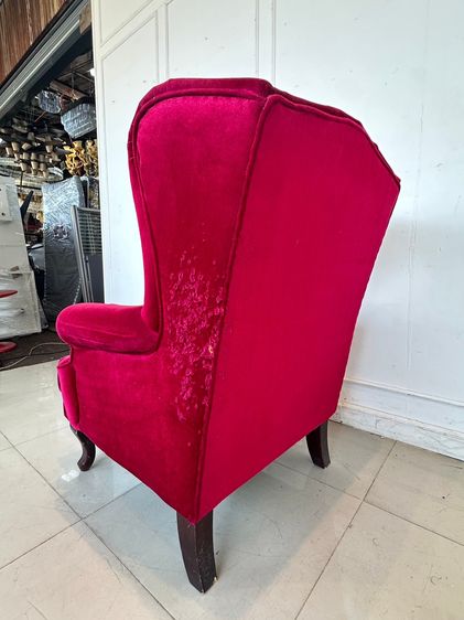 เก้าอี้อาร์มแชร์ สไตล์วินเทจ เบาะผ้ากำมะหยี่สีชมพู พิงหลังดึงดุม  รูปที่ 13