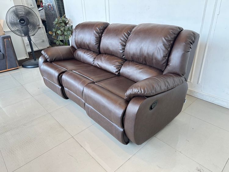 โซฟา 3 ที่นั่ง แบรนด์ KONCEPT เบาะหนัง PU สีน้ำตาล รูปที่ 10
