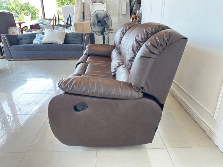 โซฟา 3 ที่นั่ง แบรนด์ KONCEPT เบาะหนัง PU สีน้ำตาล รูปที่ 11