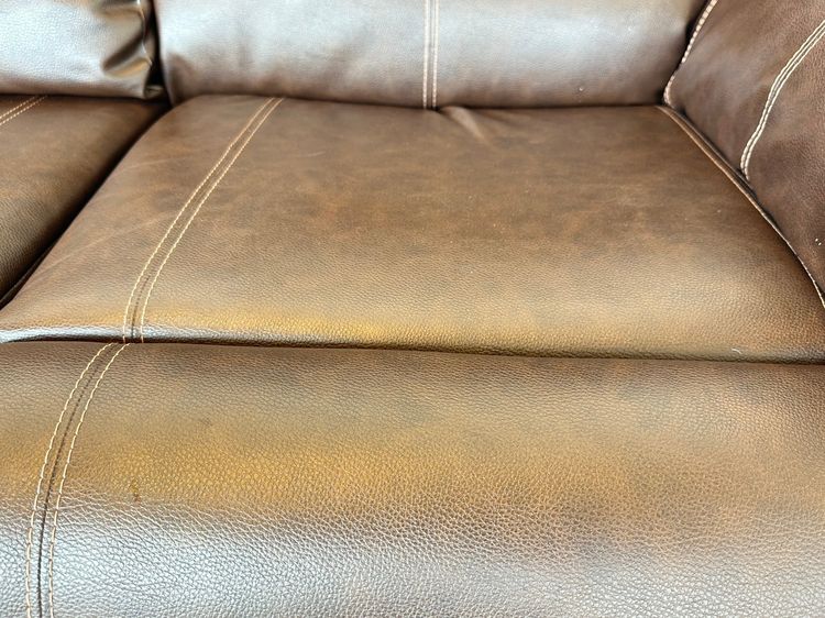 โซฟา 3 ที่นั่ง แบรนด์ KONCEPT เบาะหนัง PU สีน้ำตาล รูปที่ 18
