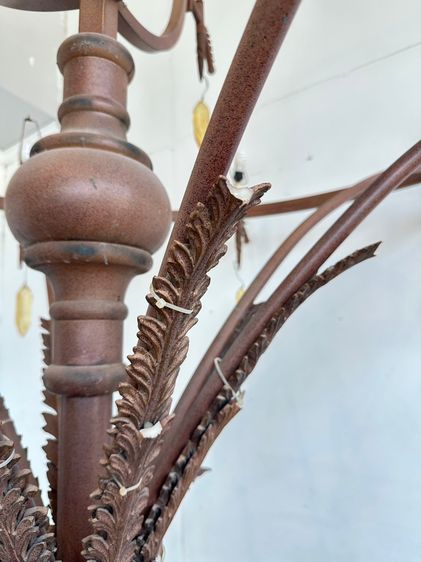 โครงเหล็ก เม็ดอะคลิริคใส ใบไม้ประดับเป็นไฟเบอร์หล่อ รูปที่ 17