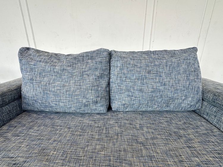 โซฟาเบด เบาะผ้าสีน้ำเงิน พักแขนมีช่องใส่ของ รูปที่ 6