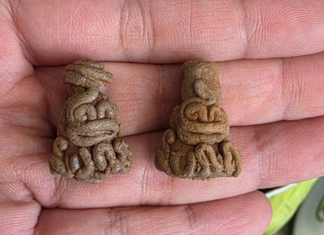 พระปิดตาแร่บางไผ่เสี้ยนสวย 2พิมพ์ รูปที่ 3