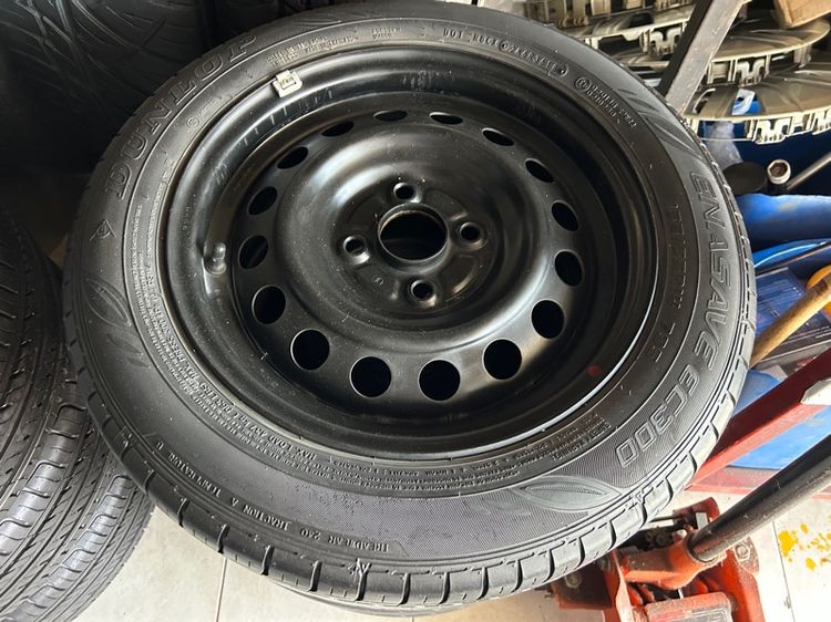 Dunlop กะทะมิตซูมิราจ ขอบ14 พร้อมยาง 165 65 14 ครบชุด