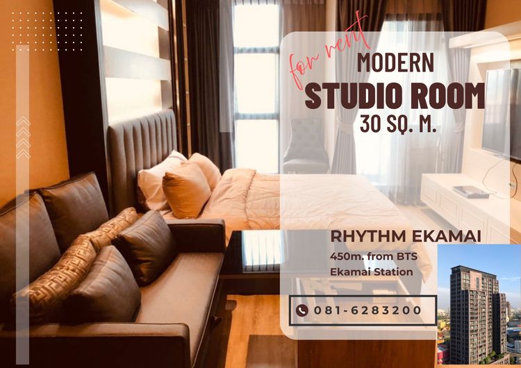 เจ้าของปล่อยเช่าเอง คอนโด ริทึ่ม เอกมัย RHYTHM EKKAMAI condominium ใกล้ BTS เอกมัย