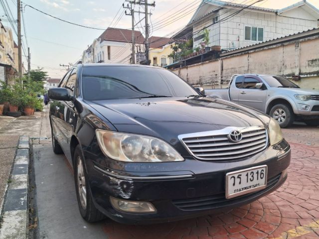Toyota Camry 2004 2.4 Q Sedan เบนซิน ไม่ติดแก๊ส เกียร์อัตโนมัติ ดำ รูปที่ 3