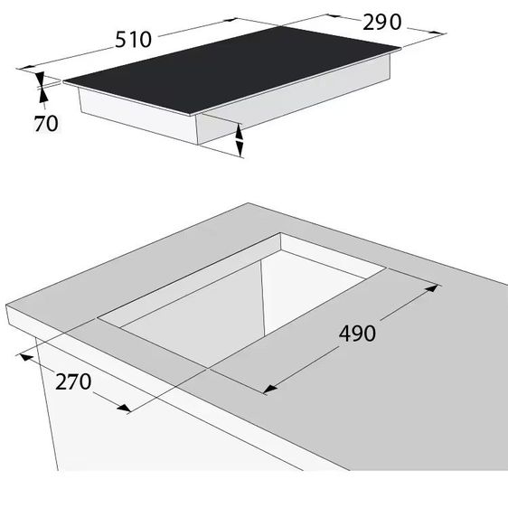Electric Ceramic Stove 2 Burners 3000W Built-in รูปที่ 2