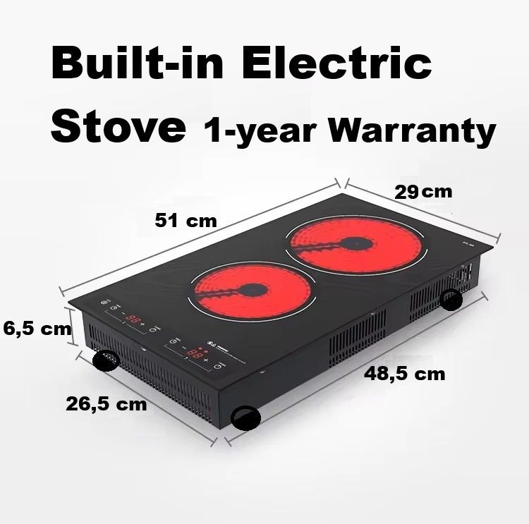 Electric Ceramic Stove 2 Burners 3000W Built-in รูปที่ 4