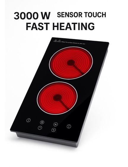 Electric Ceramic Stove 2 Burners 3000W Built-in รูปที่ 3