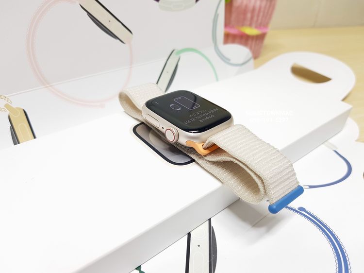 Apple Watch S9 41mm. Starlight Aluminum สาย Starlight Sport Loop (GPS+Cellular) สวย ครบกล่อง มีประกัน+ของแถม รูปที่ 5
