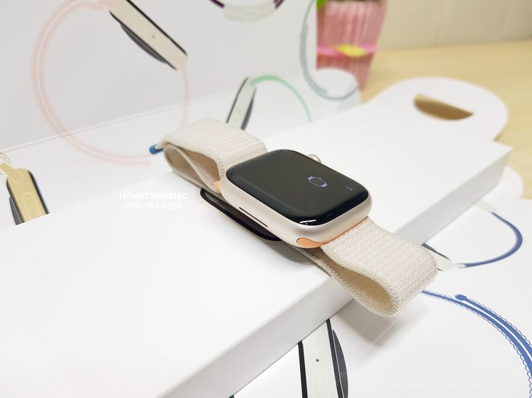 Apple Watch S9 41mm. Starlight Aluminum สาย Starlight Sport Loop (GPS+Cellular) สวย ครบกล่อง มีประกัน+ของแถม รูปที่ 4