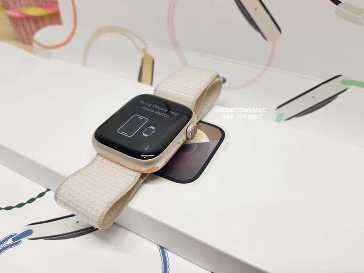 Apple Watch S9 41mm. Starlight Aluminum สาย Starlight Sport Loop (GPS+Cellular) สวย ครบกล่อง มีประกัน+ของแถม รูปที่ 3