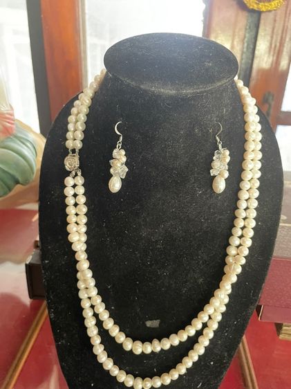 ขายชุดสร้อยคอไข่มุกต่างหู รูปที่ 2