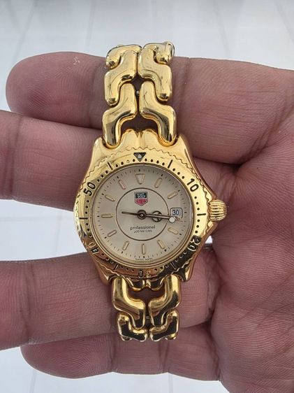 tag heuer ก้างปลาทอง wg1330-0 ladysize หน้าวงแหวน3ชั้น หน้าครีม.