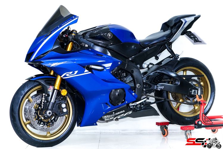 YAMAHA YZF R6 สีน้ำเงิน ปี2018 ท่อ N-one ไทเทเนียม ของแต่งหลายรายการ สภาพดี ยางใหม่ ราคาเล้าใจ รูปที่ 3