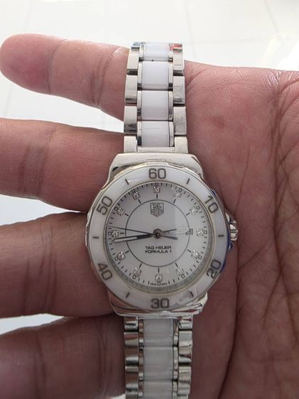tag heuer formula 1 ceramic ขาว wah1315 ladysize หน้าหลักเพชร.