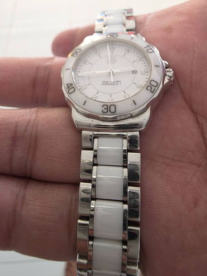 tag heuer formula 1 ceramic ขาว wah1315 ladysize หน้าหลักเพชร. รูปที่ 5