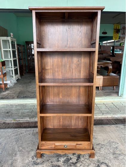 ชั้นวางของไม้สัก ข้างซี่ 4 ชั้น