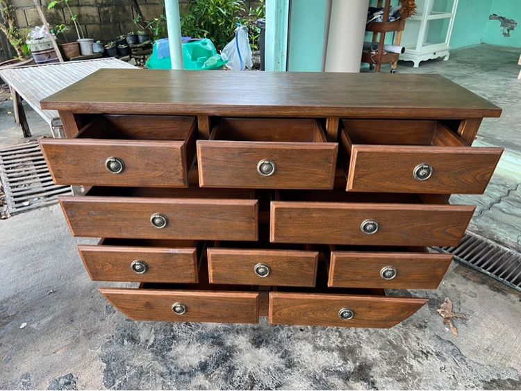 ตู้เก็บของไม้สัก10ลิ้นชัก ทรงชาม รูปที่ 4