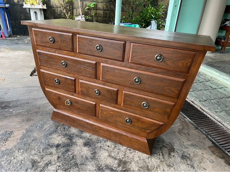 ตู้เก็บของไม้สัก10ลิ้นชัก ทรงชาม รูปที่ 3