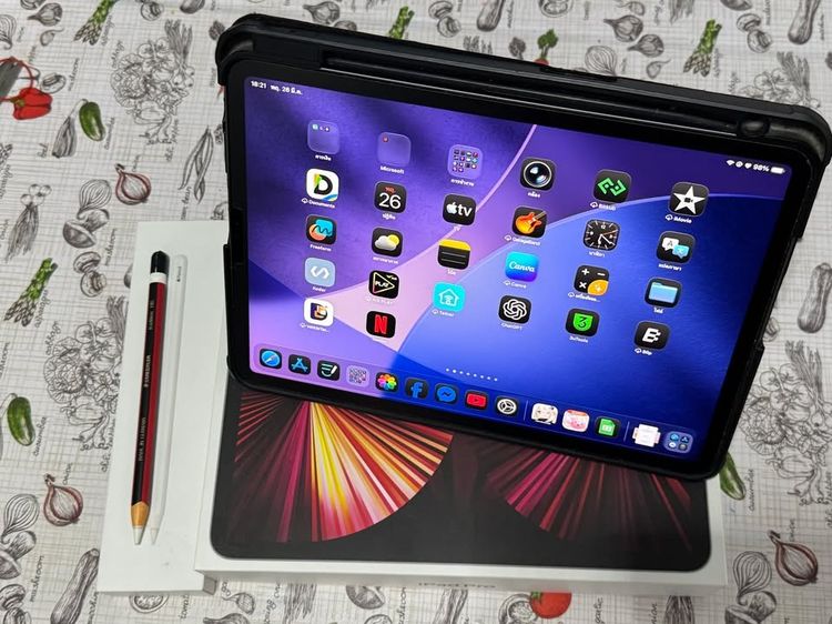 128 GB iPad Pro 11 นิ้ว M1 (2021) 128GB WiFi SpaceGray + Apple Pencil 2 