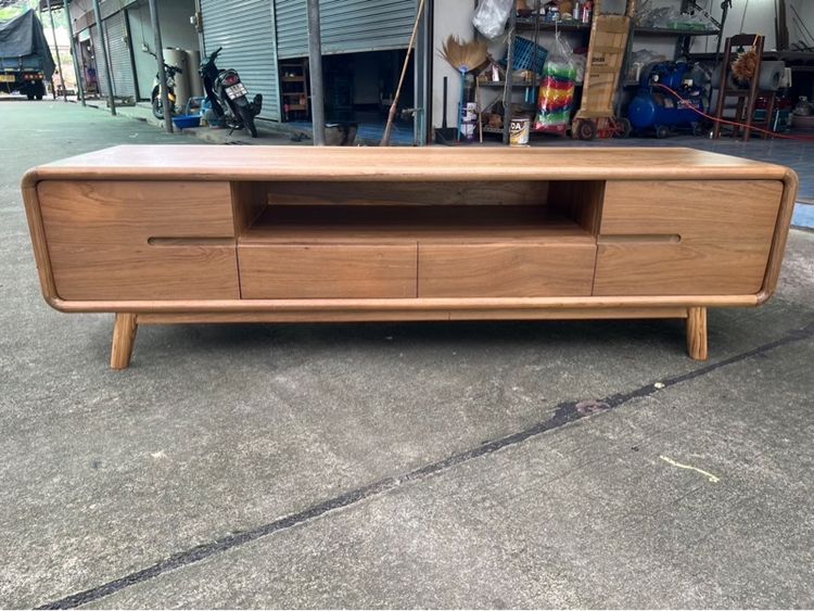 ตู้วางทีวีไม้สักมินิมอล