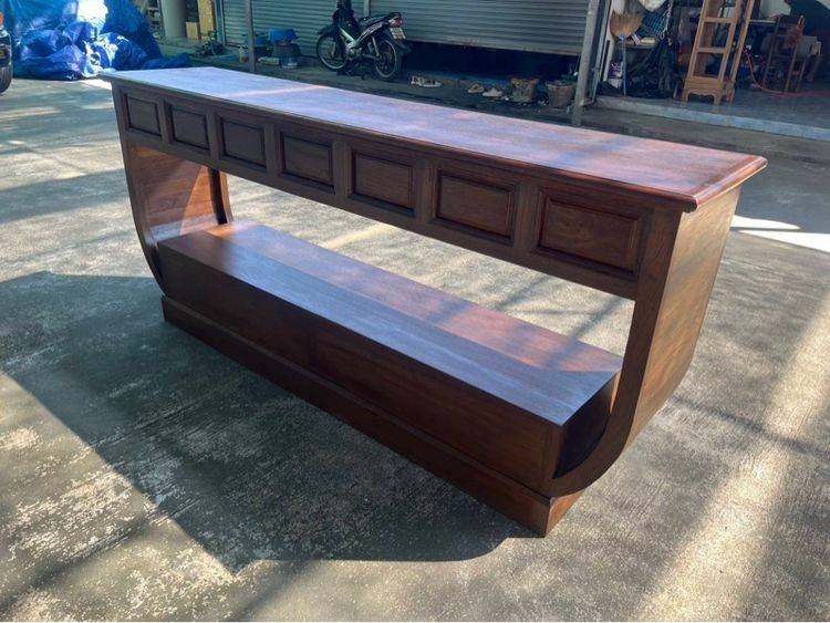 ตู้วางทีวีไม้สักทรงชาม9ลิ้นชัก รูปที่ 6