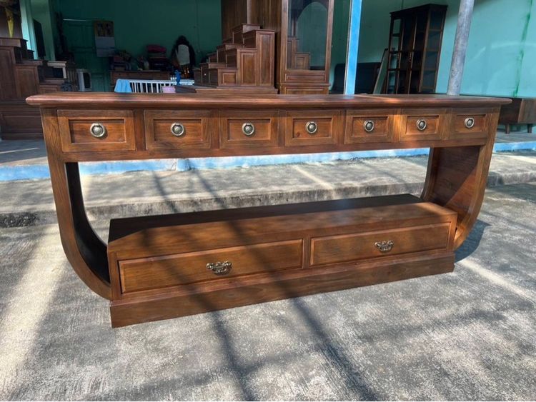 ตู้วางทีวีไม้สักทรงชาม9ลิ้นชัก รูปที่ 3